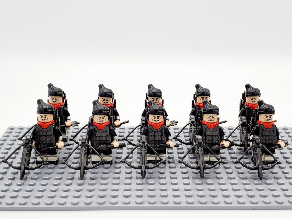 Ancient China Qin Dynasty 10 Crossbows Soldiers Set