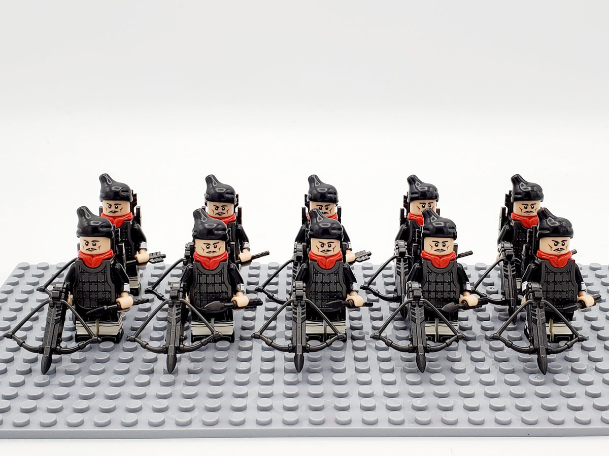 Ancient China Qin Dynasty 10 Crossbows Soldiers Set