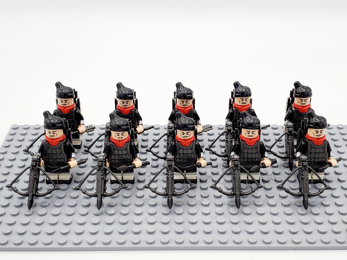 Ancient China Qin Dynasty 10 Crossbows Soldiers Set