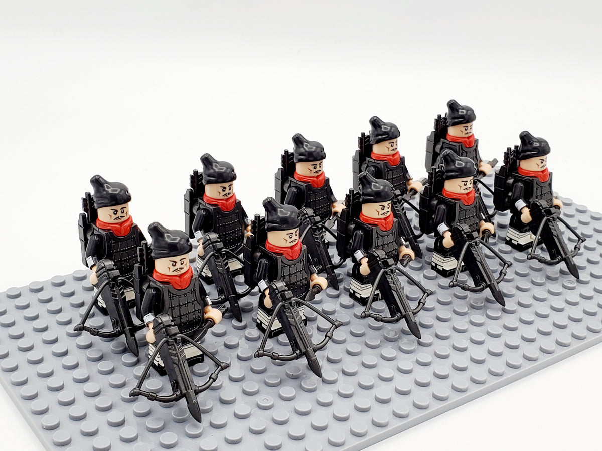 Ancient China Qin Dynasty 10 Crossbows Soldiers Set