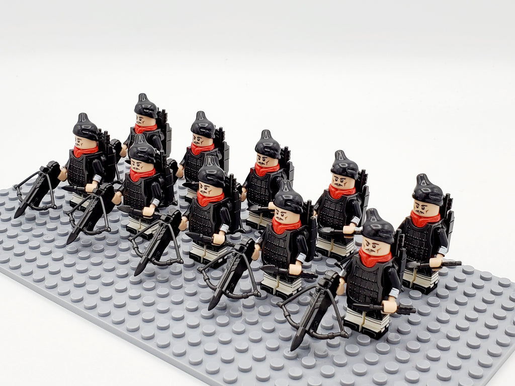 Ancient China Qin Dynasty 10 Crossbows Soldiers Set