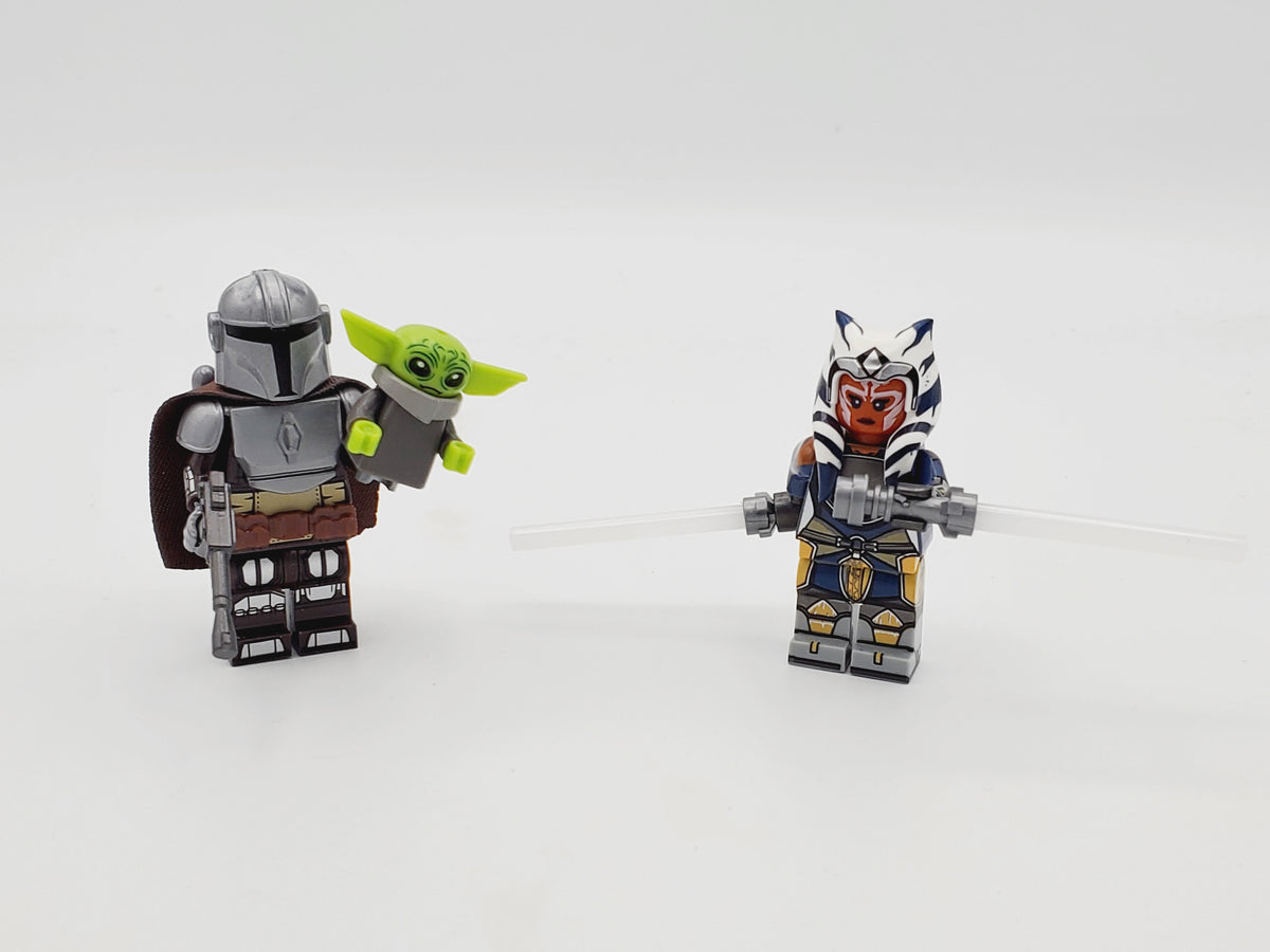 Star Wars Mandalorian Ahsoka Baby Yoda Custom 3 Minifigures Set