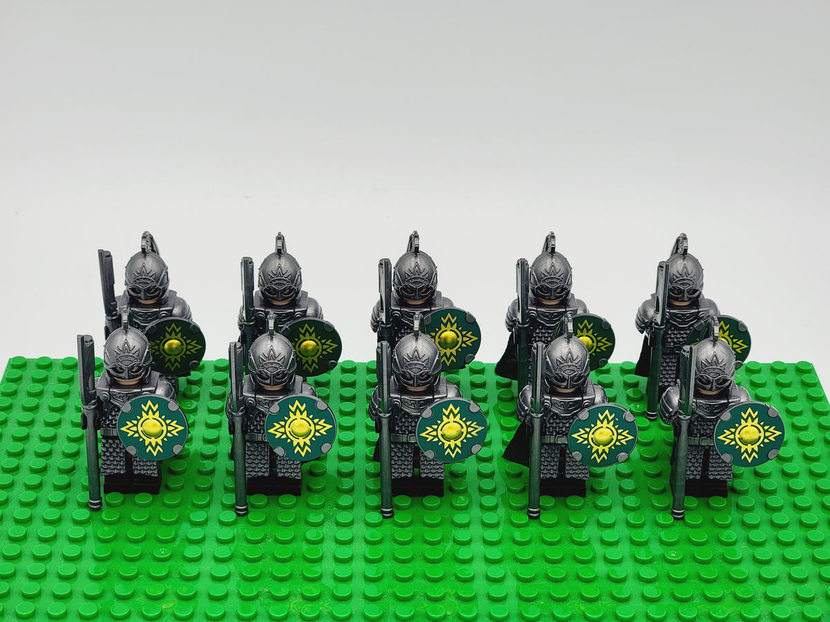 LOTR Rohan Royal Guards Heavy Long Axe Army 10 Minfiigures Set