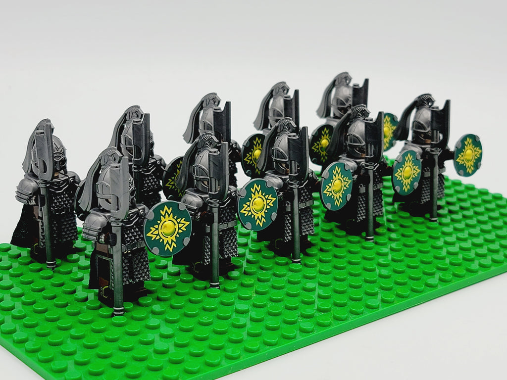 LOTR Rohan Royal Guards Heavy Long Axe Army 10 Minfiigures Set