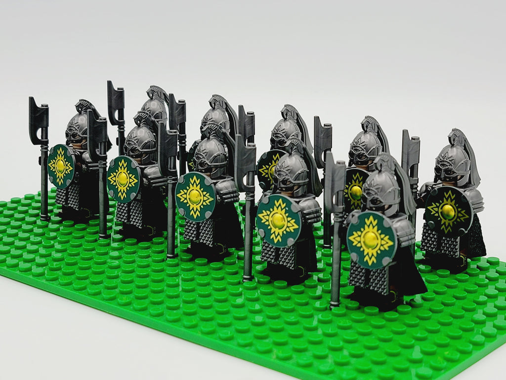 LOTR Rohan Royal Guards Heavy Long Axe Army 10 Minfiigures Set