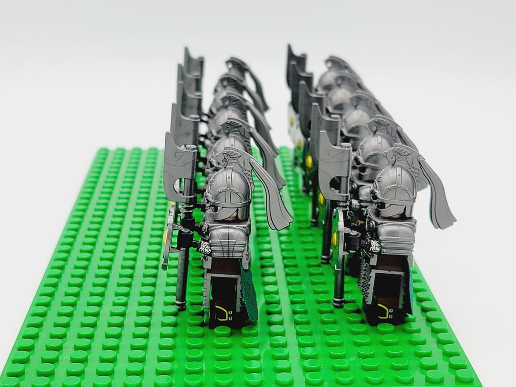 LOTR Rohan Royal Guards Heavy Long Axe Army 10 Minfiigures Set