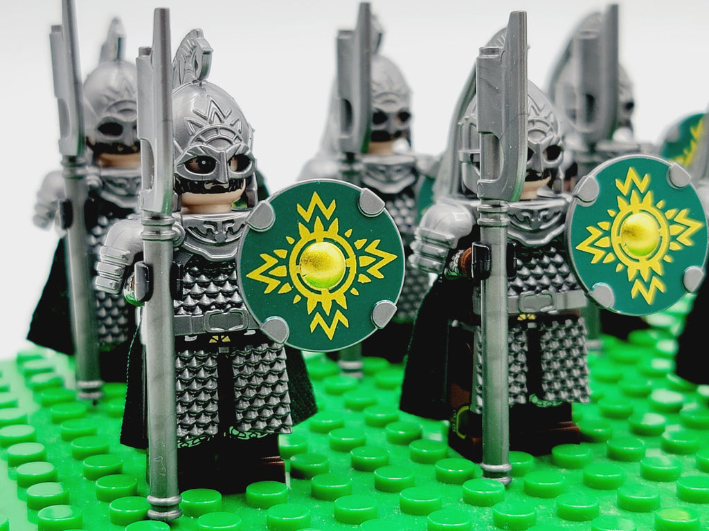 LOTR Rohan Royal Guards Heavy Long Axe Army 10 Minfiigures Set