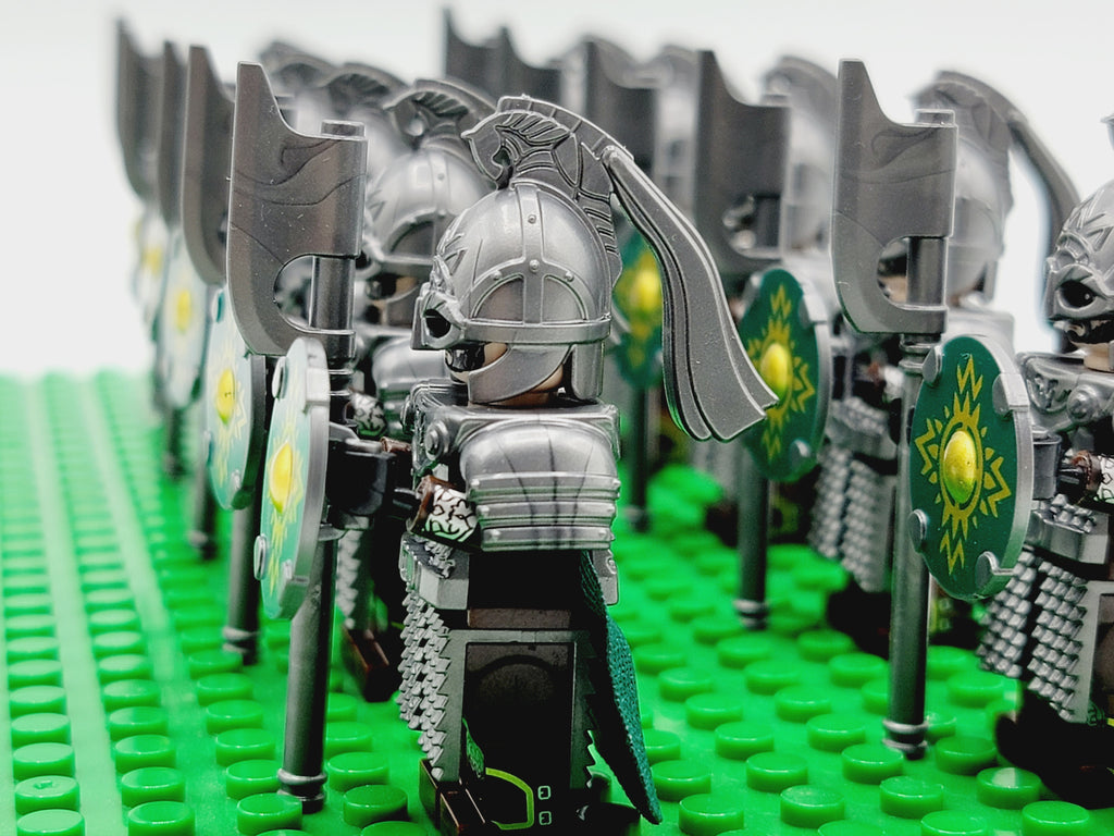 LOTR Rohan Royal Guards Heavy Long Axe Army 10 Minfiigures Set