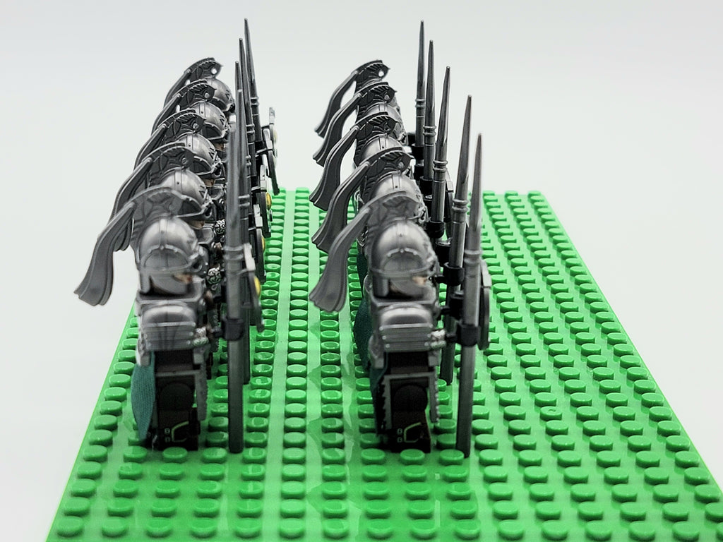 LOTR Rohan Royal Guards Heavy Long Spears Army 10 Minifigures Set