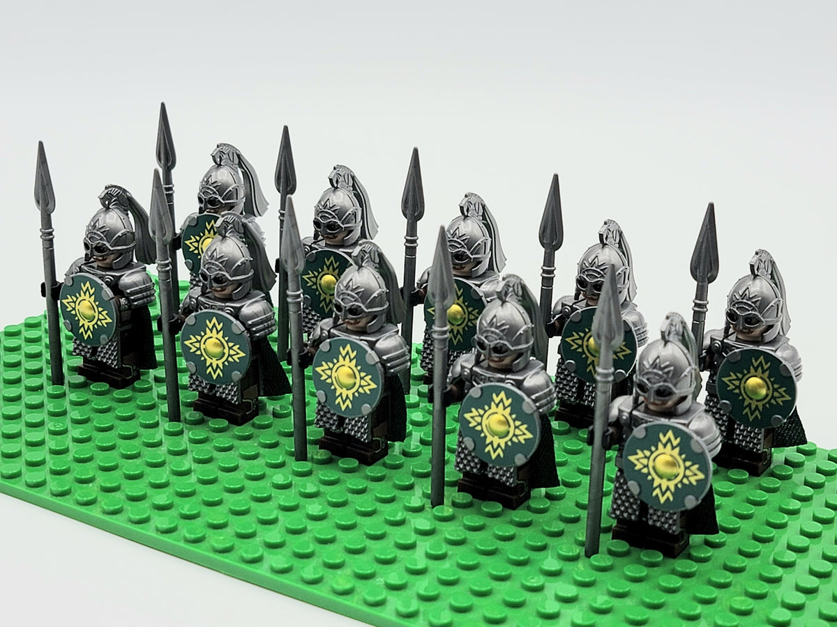 LOTR Rohan Royal Guards Heavy Long Spears Army 10 Minifigures Set
