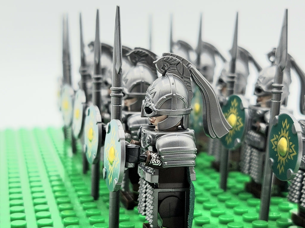 LOTR Rohan Royal Guards Heavy Long Spears Army 10 Minifigures Set