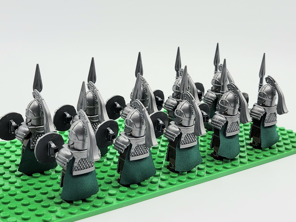 LOTR Rohan Royal Guards Heavy Long Spears Army 10 Minifigures Set