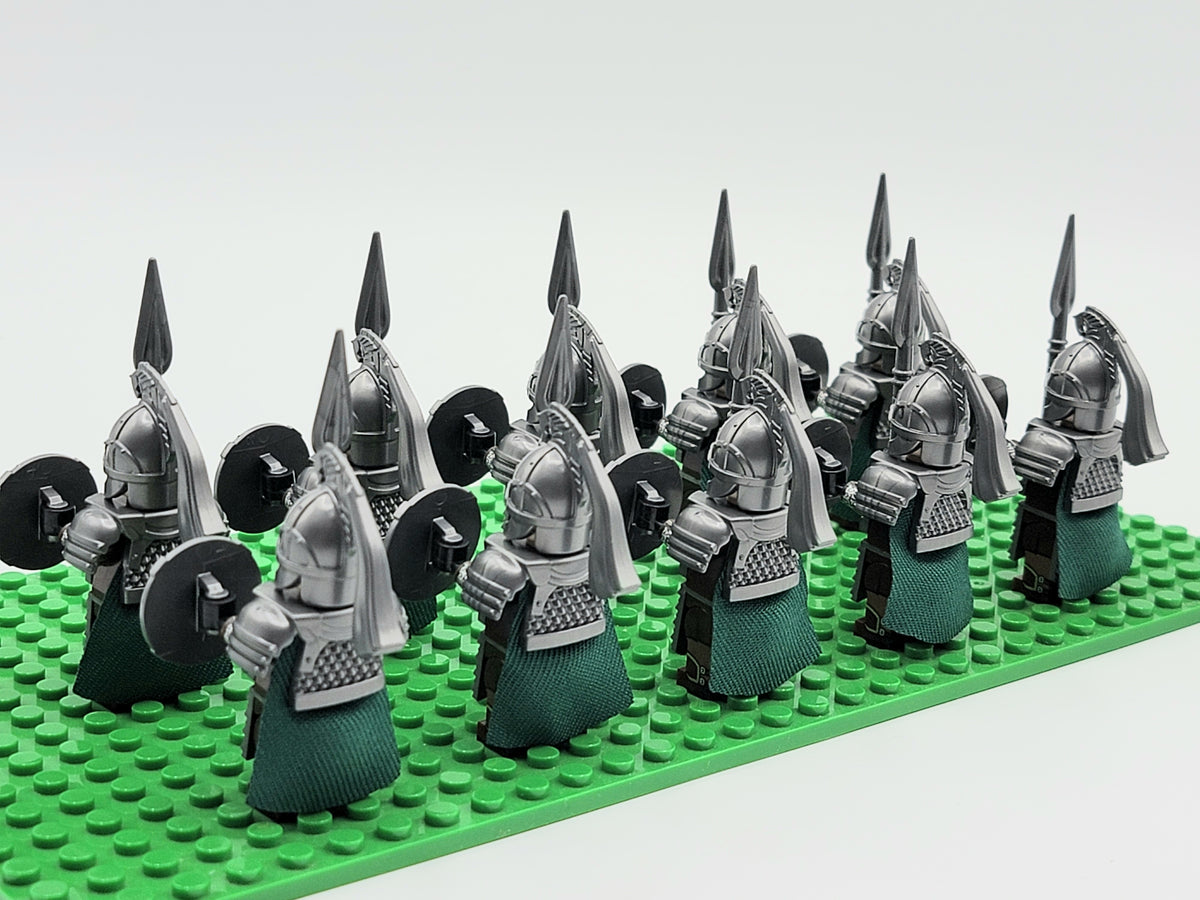 LOTR Rohan Royal Guards Heavy Long Spears Army 10 Minifigures Set