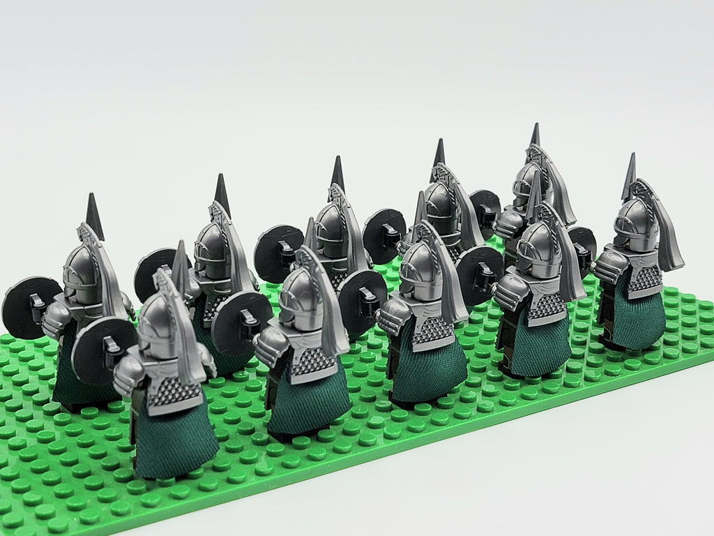 LOTR Rohan Royal Guards Heavy Short Spears Army 10 Minifigures Set
