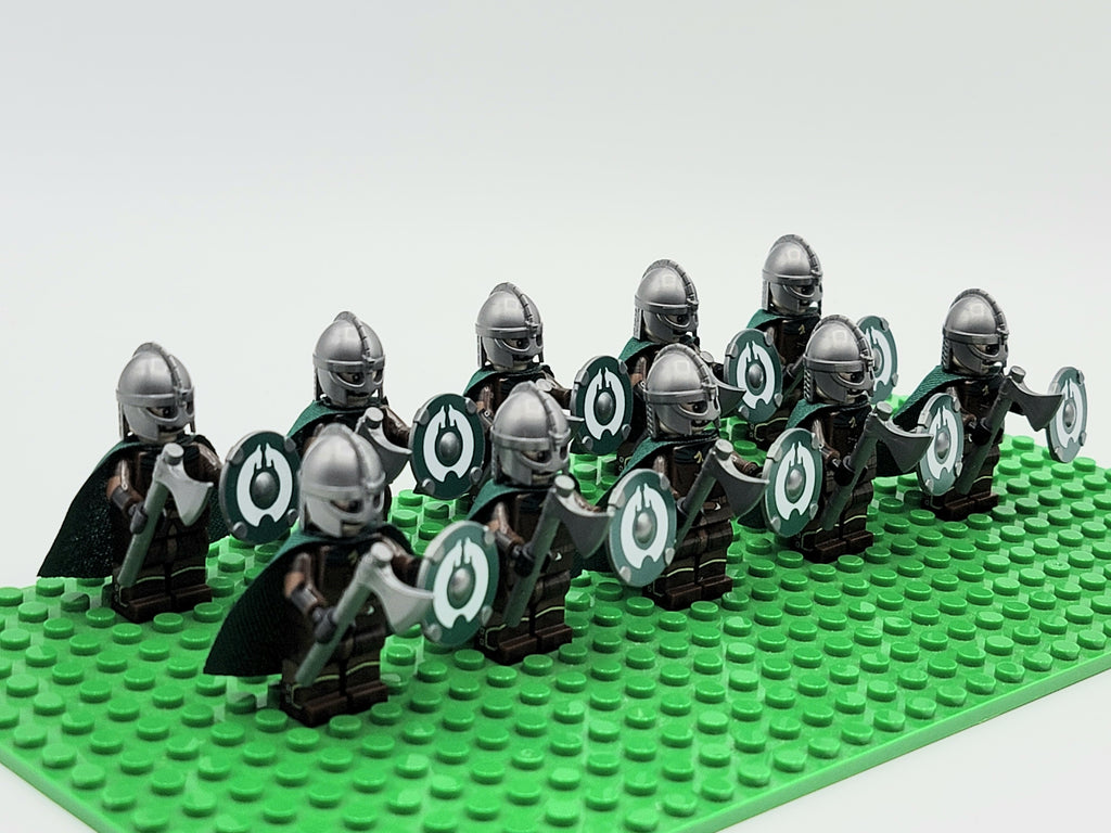 LOTR Rohan Royal Guards Light Axe Army 10 Minifigures Set