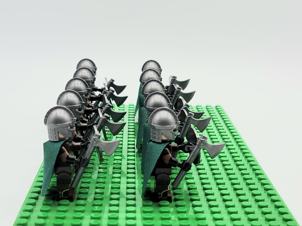 LOTR Rohan Royal Guards Light Axe Army 10 Minifigures Set