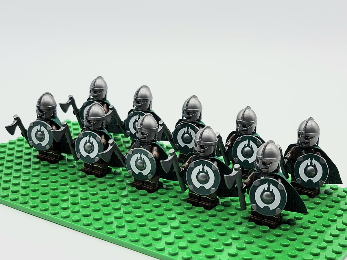 LOTR Rohan Royal Guards Light Axe Army 10 Minifigures Set