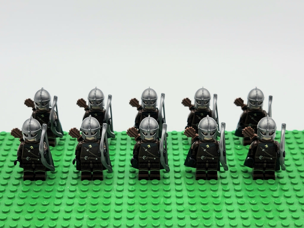 LOTR Rohan Royal Guards Light Archers Army 10 Minifigures Set