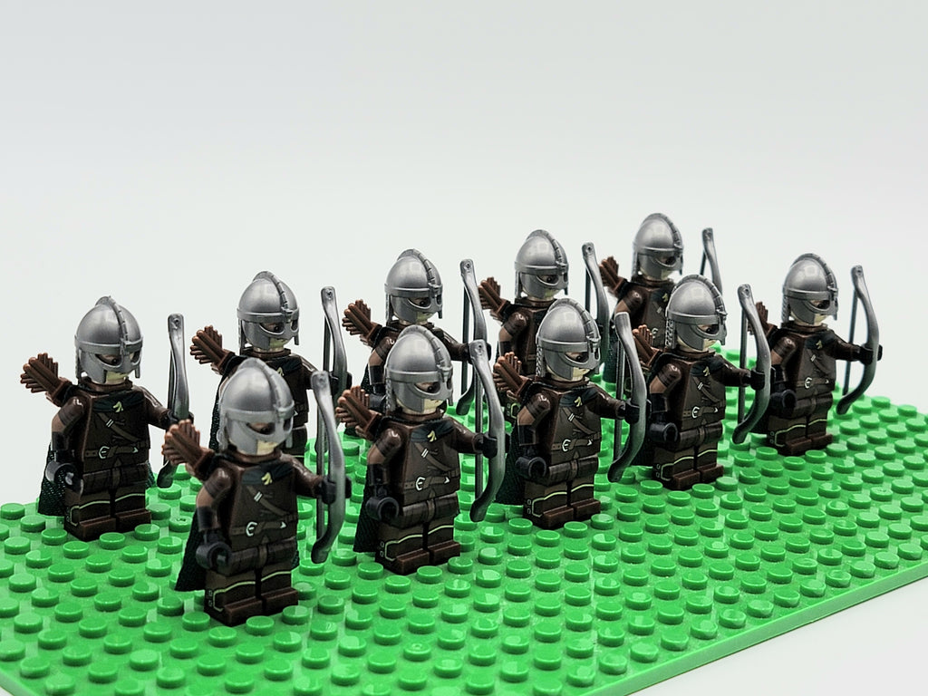 LOTR Rohan Royal Guards Light Archers Army 10 Minifigures Set