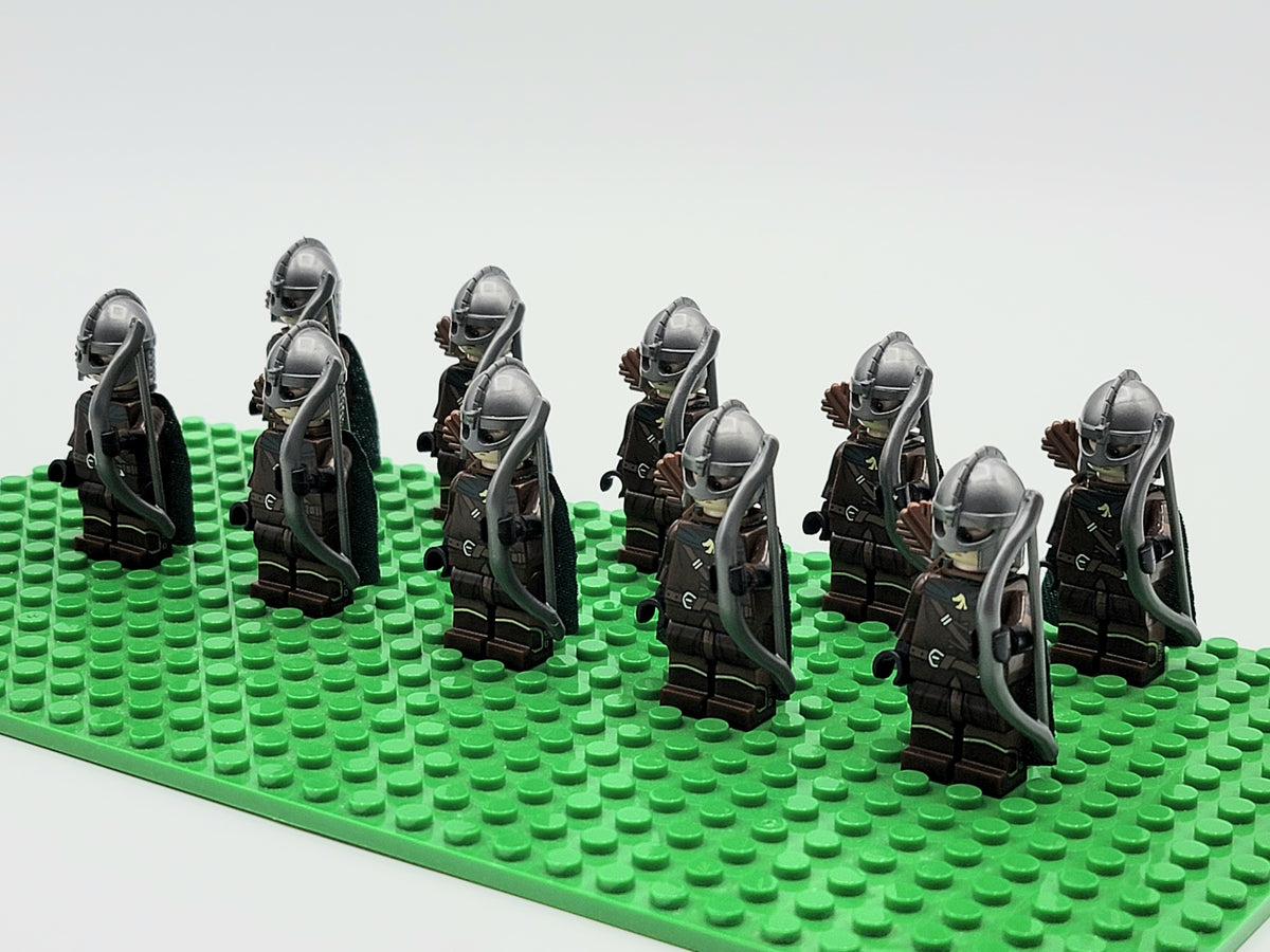 LOTR Rohan Royal Guards Light Archers Army 10 Minifigures Set