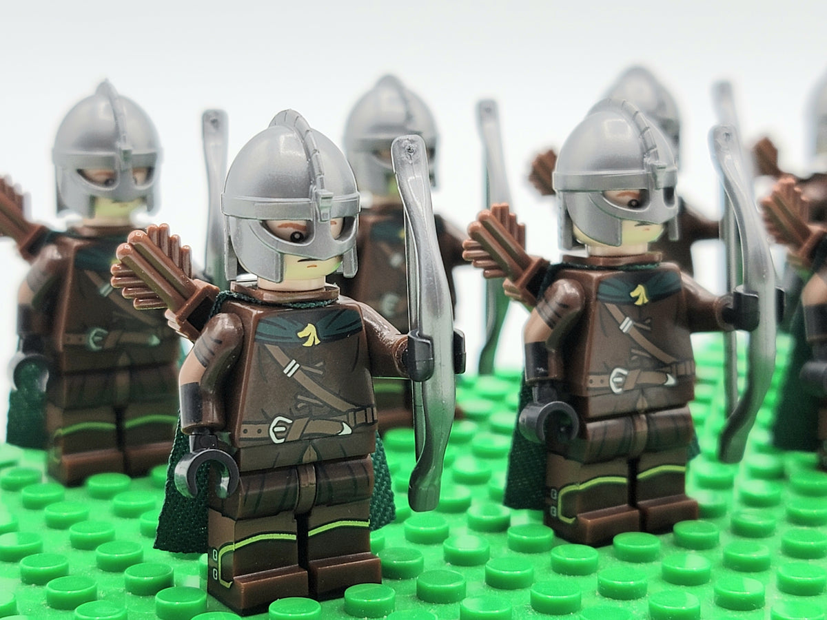LOTR Rohan Royal Guards Light Archers Army 10 Minifigures Set