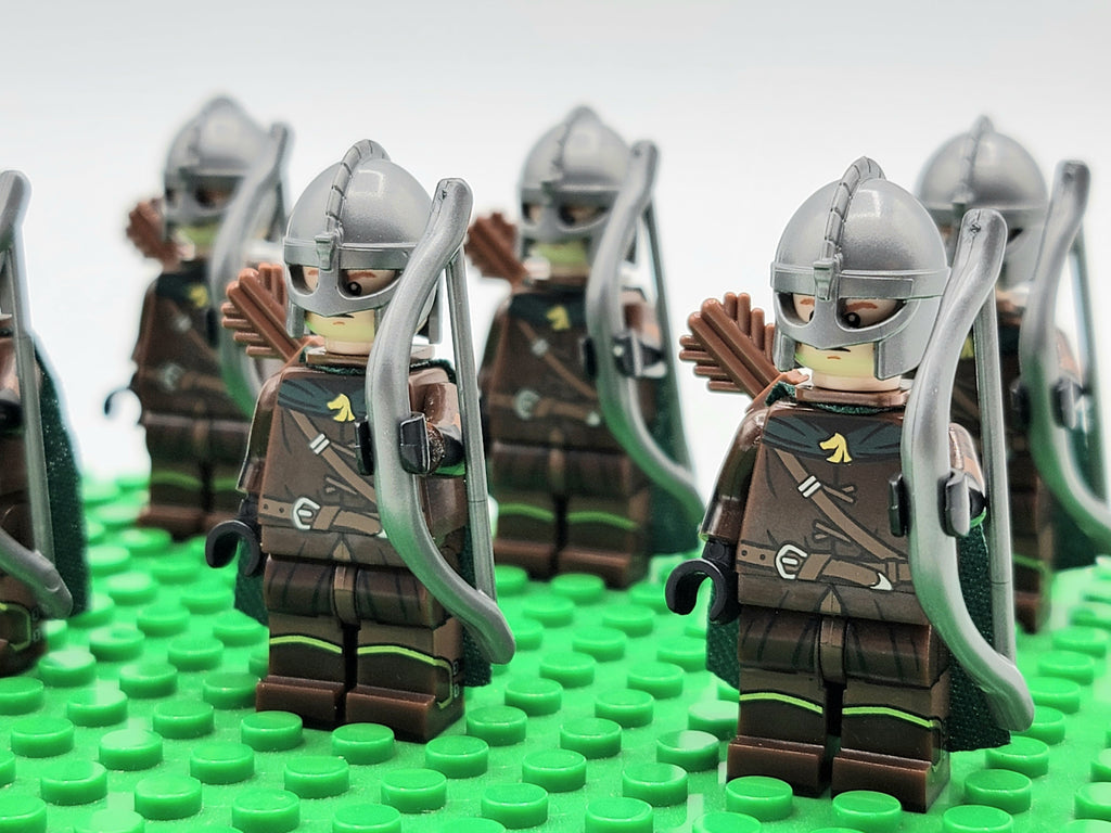 LOTR Rohan Royal Guards Light Archers Army 10 Minifigures Set