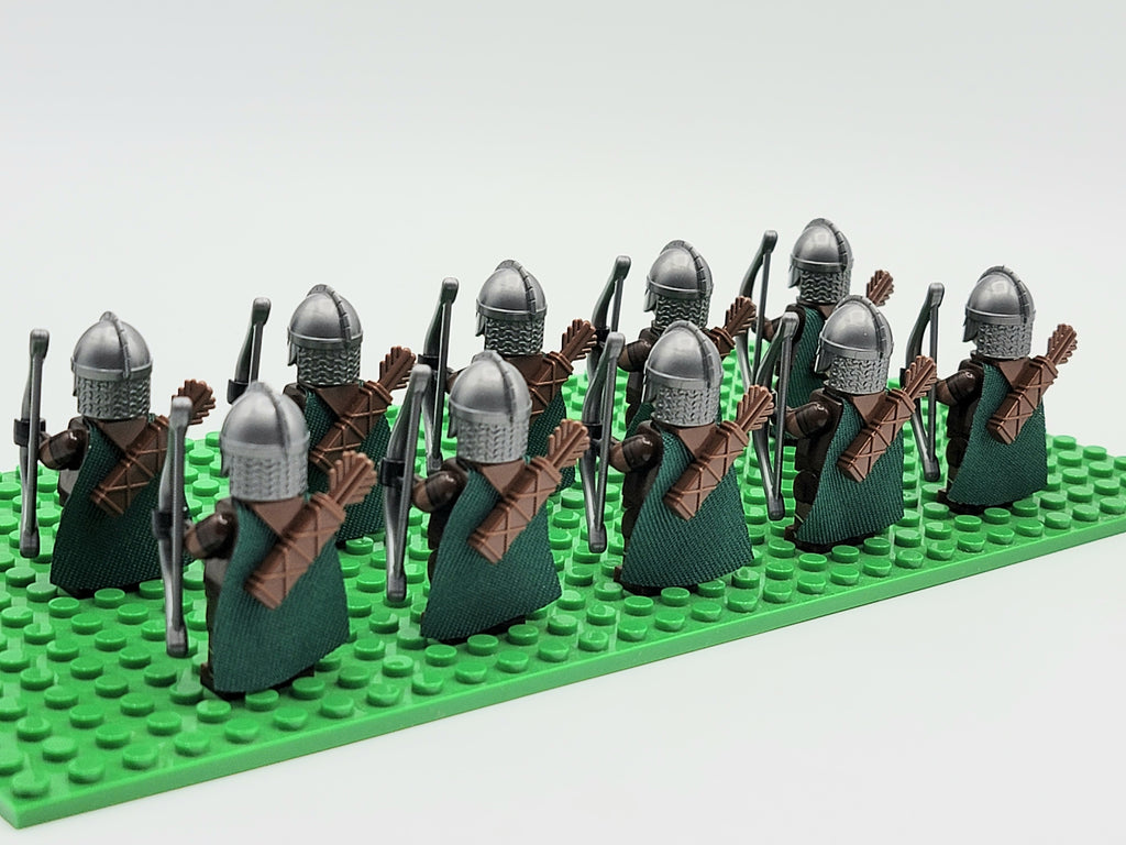 LOTR Rohan Royal Guards Light Archers Army 10 Minifigures Set