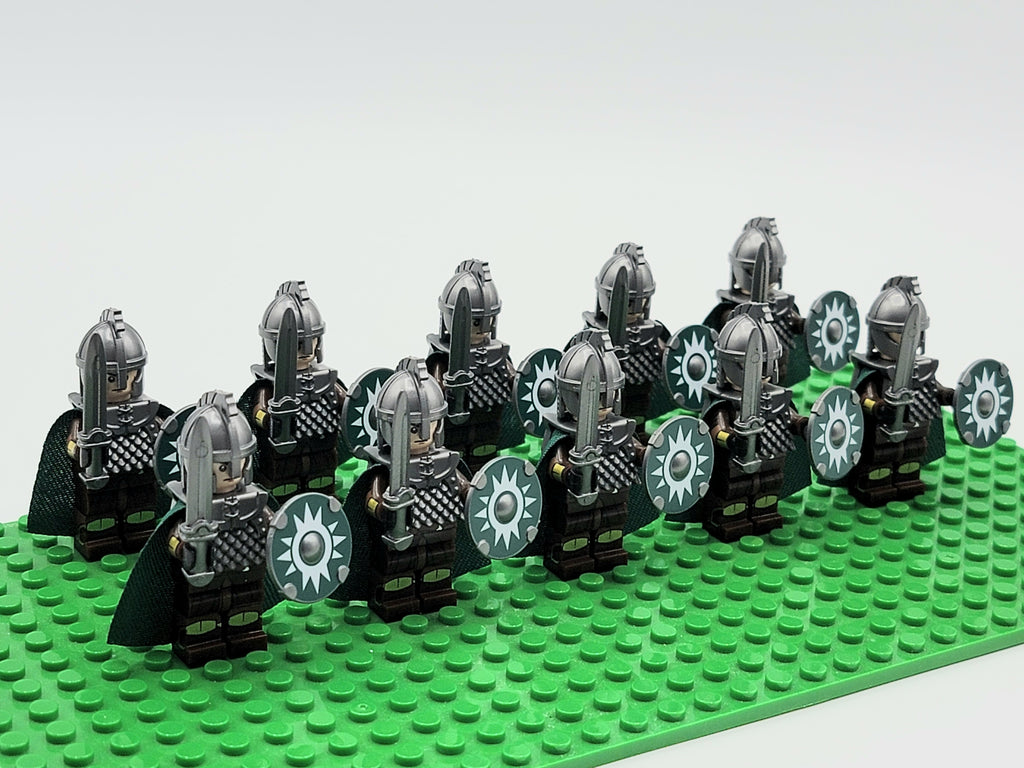 LOTR Rohan Royal Guards Heavy Shortswords Army 10 Minifigures Set