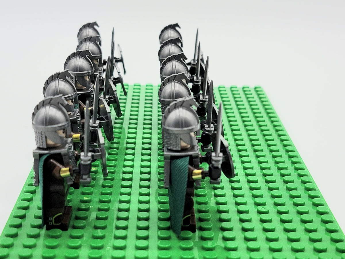 LOTR Rohan Royal Guards Heavy Shortswords Army 10 Minifigures Set