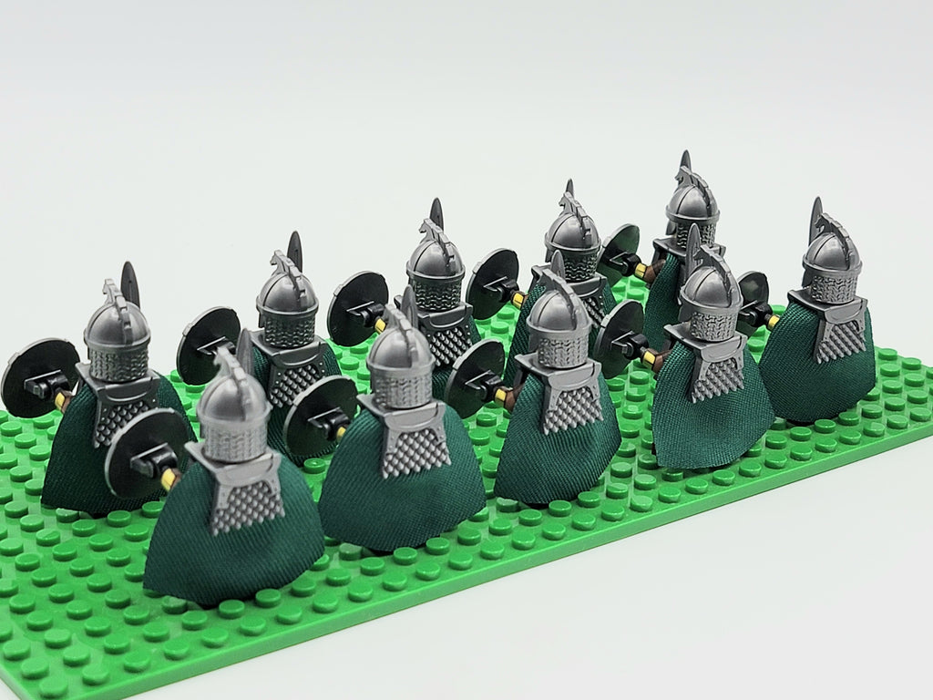 LOTR Rohan Royal Guards Heavy Shortswords Army 10 Minifigures Set