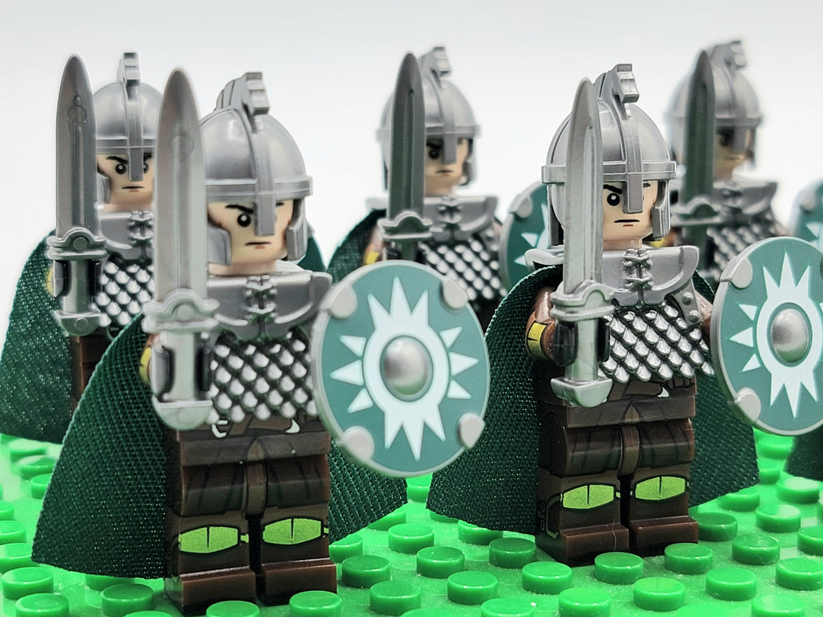 LOTR Rohan Royal Guards Heavy Shortswords Army 10 Minifigures Set