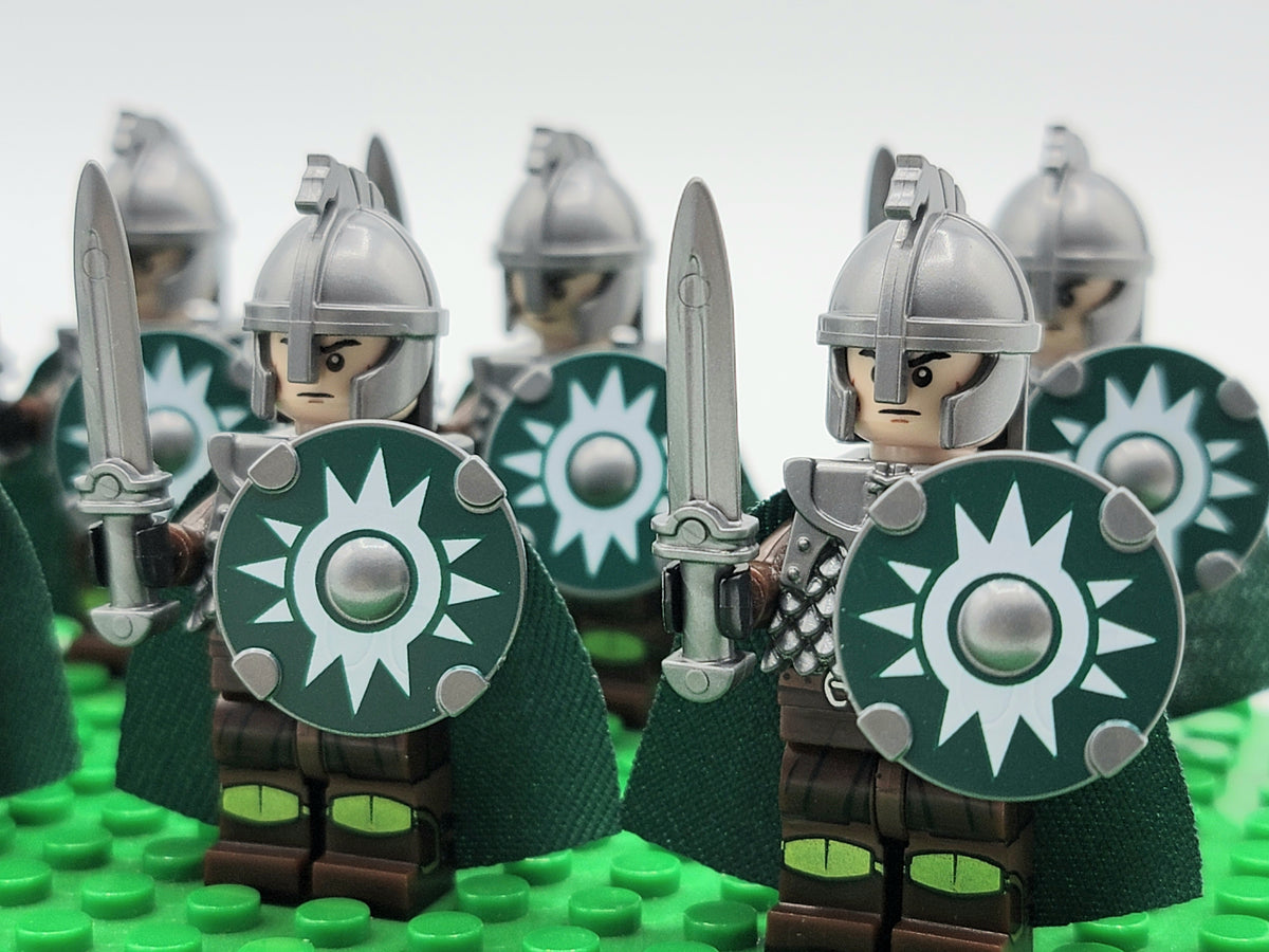 LOTR Rohan Royal Guards Heavy Shortswords Army 10 Minifigures Set