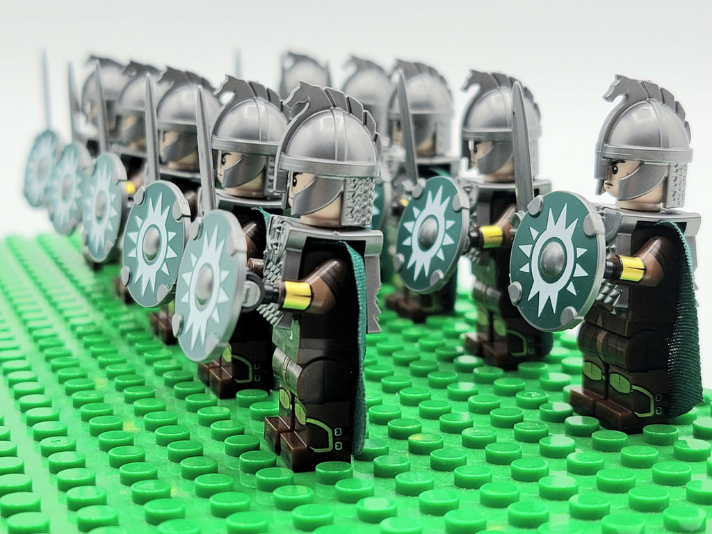 LOTR Rohan Royal Guards Heavy Shortswords Army 10 Minifigures Set