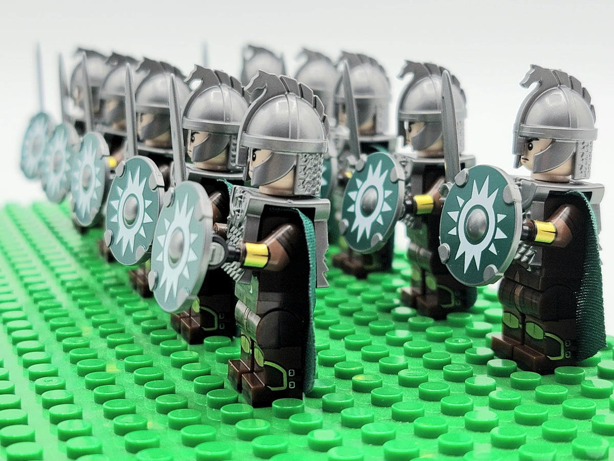 LOTR Rohan Royal Guards Heavy Shortswords Army 10 Minifigures Set