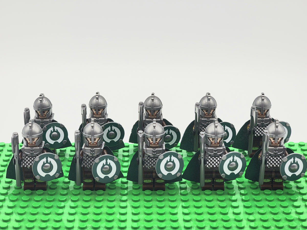 LOTR Rohan Royal Guards Heavy Axe Army 10 Minifigures Set