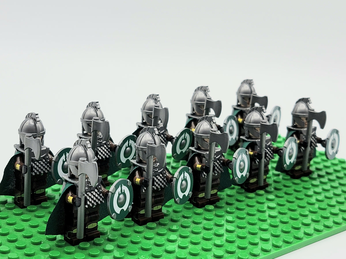 LOTR Rohan Royal Guards Heavy Axe Army 10 Minifigures Set