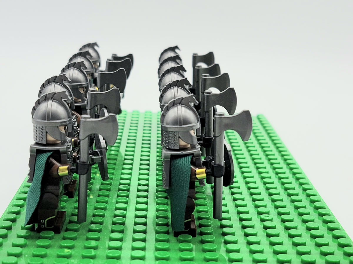 LOTR Rohan Royal Guards Heavy Axe Army 10 Minifigures Set