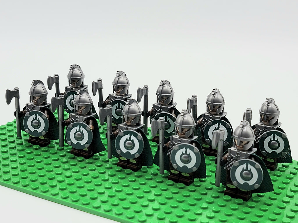 LOTR Rohan Royal Guards Heavy Axe Army 10 Minifigures Set
