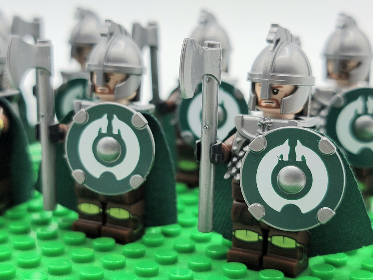 LOTR Rohan Royal Guards Heavy Axe Army 10 Minifigures Set