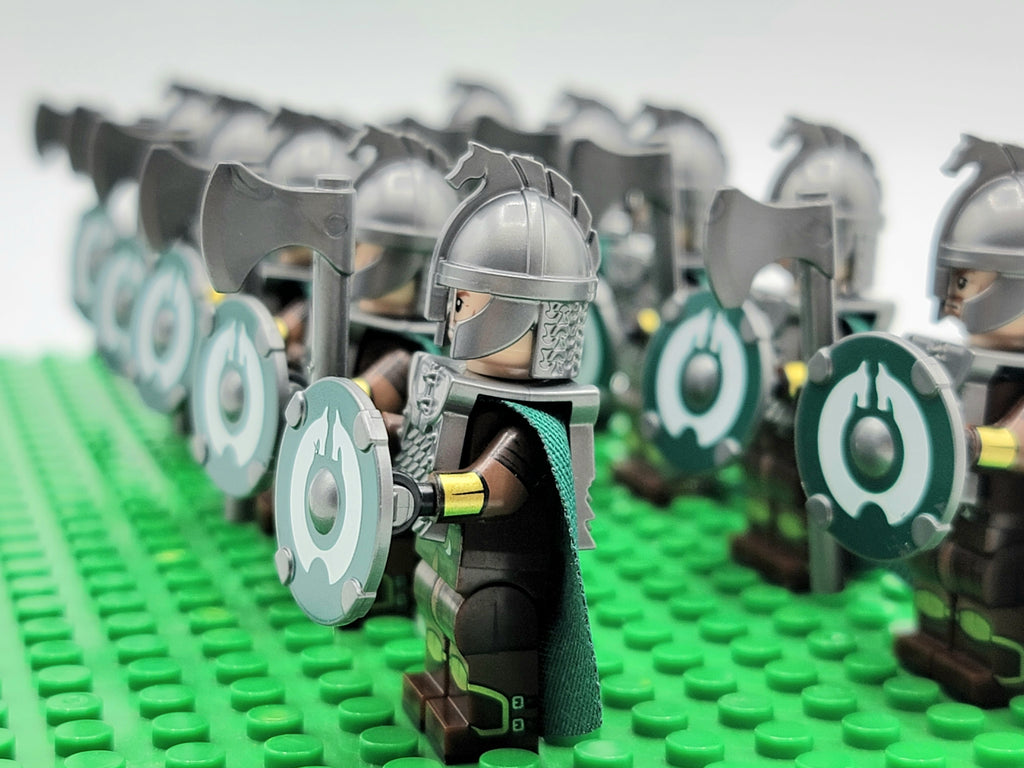 LOTR Rohan Royal Guards Heavy Axe Army 10 Minifigures Set