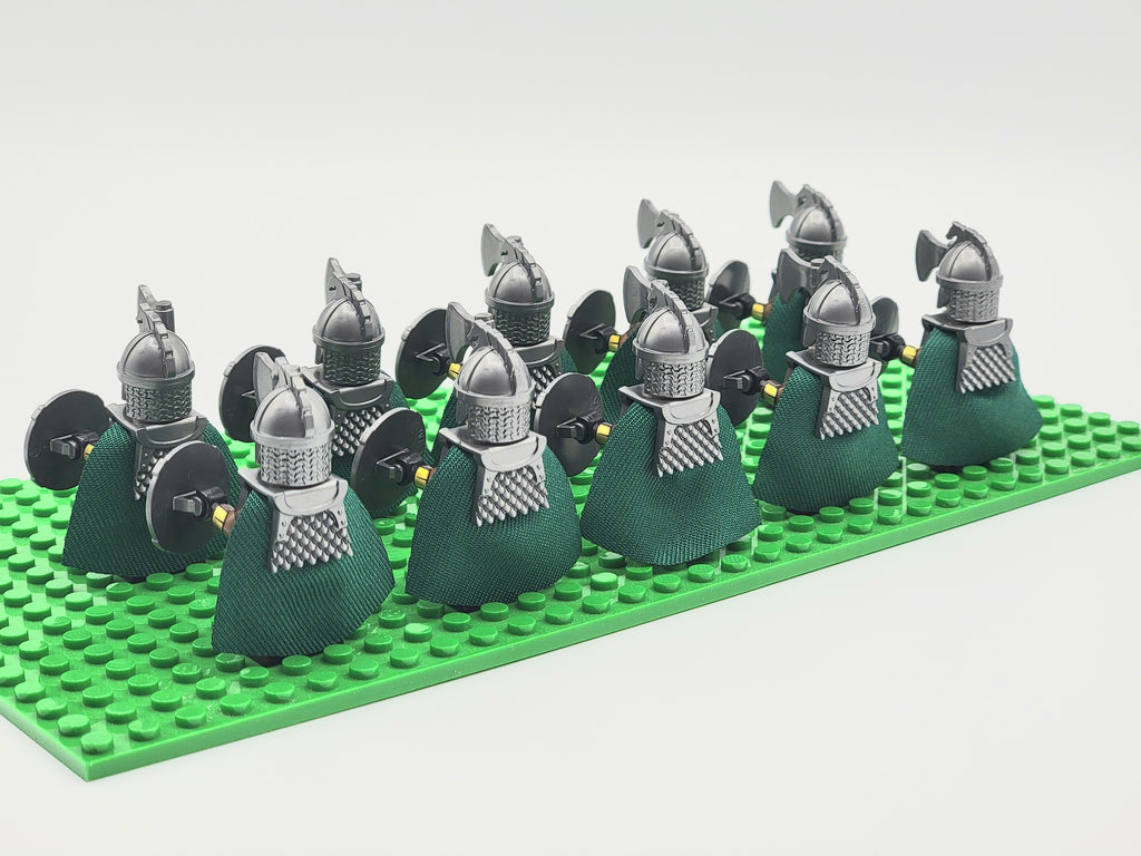 LOTR Rohan Royal Guards Heavy Axe Army 10 Minifigures Set