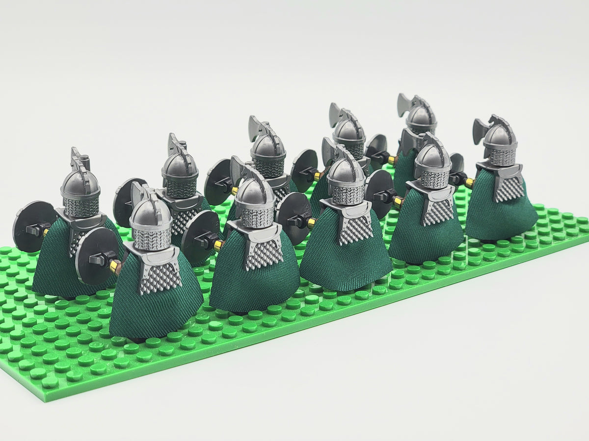 LOTR Rohan Royal Guards Heavy Axe Army 10 Minifigures Set