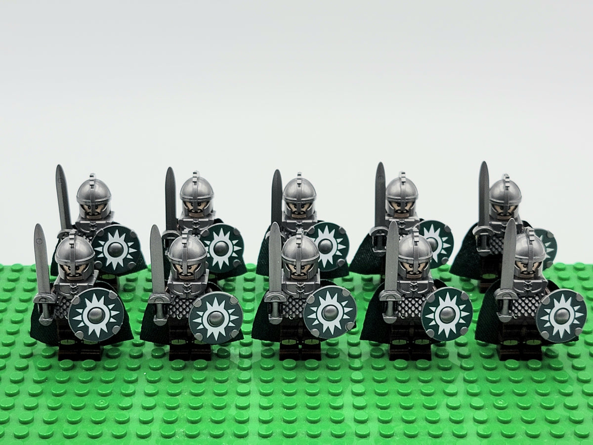 LOTR Rohan Royal Guards Heavy Longswords Army 10 Minifigures Set