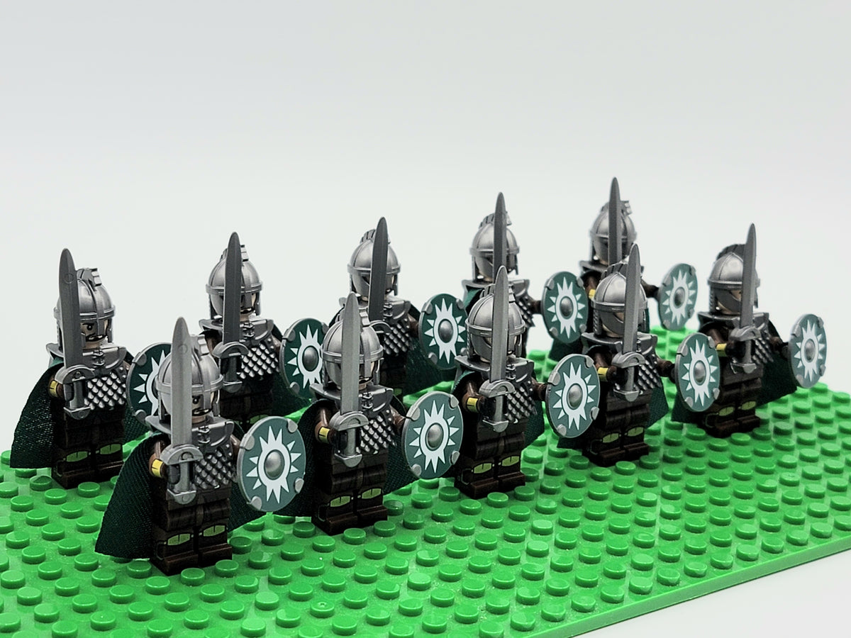 LOTR Rohan Royal Guards Heavy Longswords Army 10 Minifigures Set