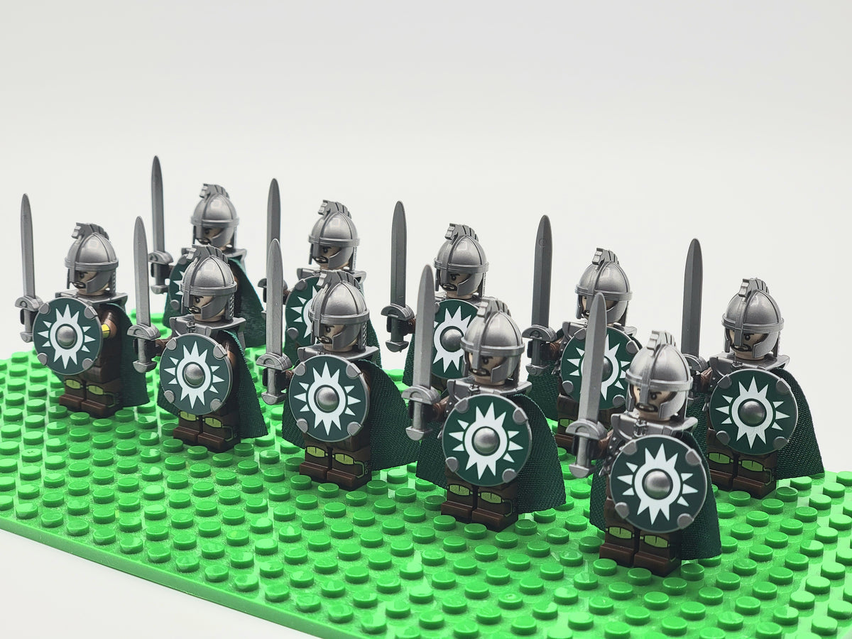 LOTR Rohan Royal Guards Heavy Longswords Army 10 Minifigures Set