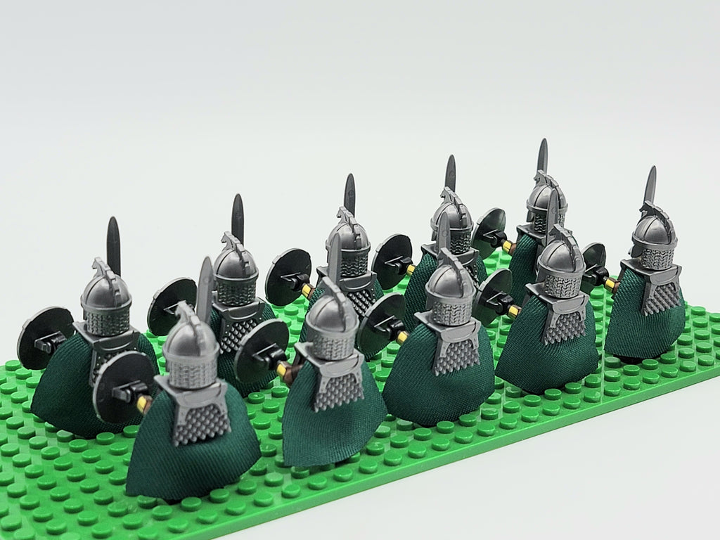 LOTR Rohan Royal Guards Heavy Longswords Army 10 Minifigures Set