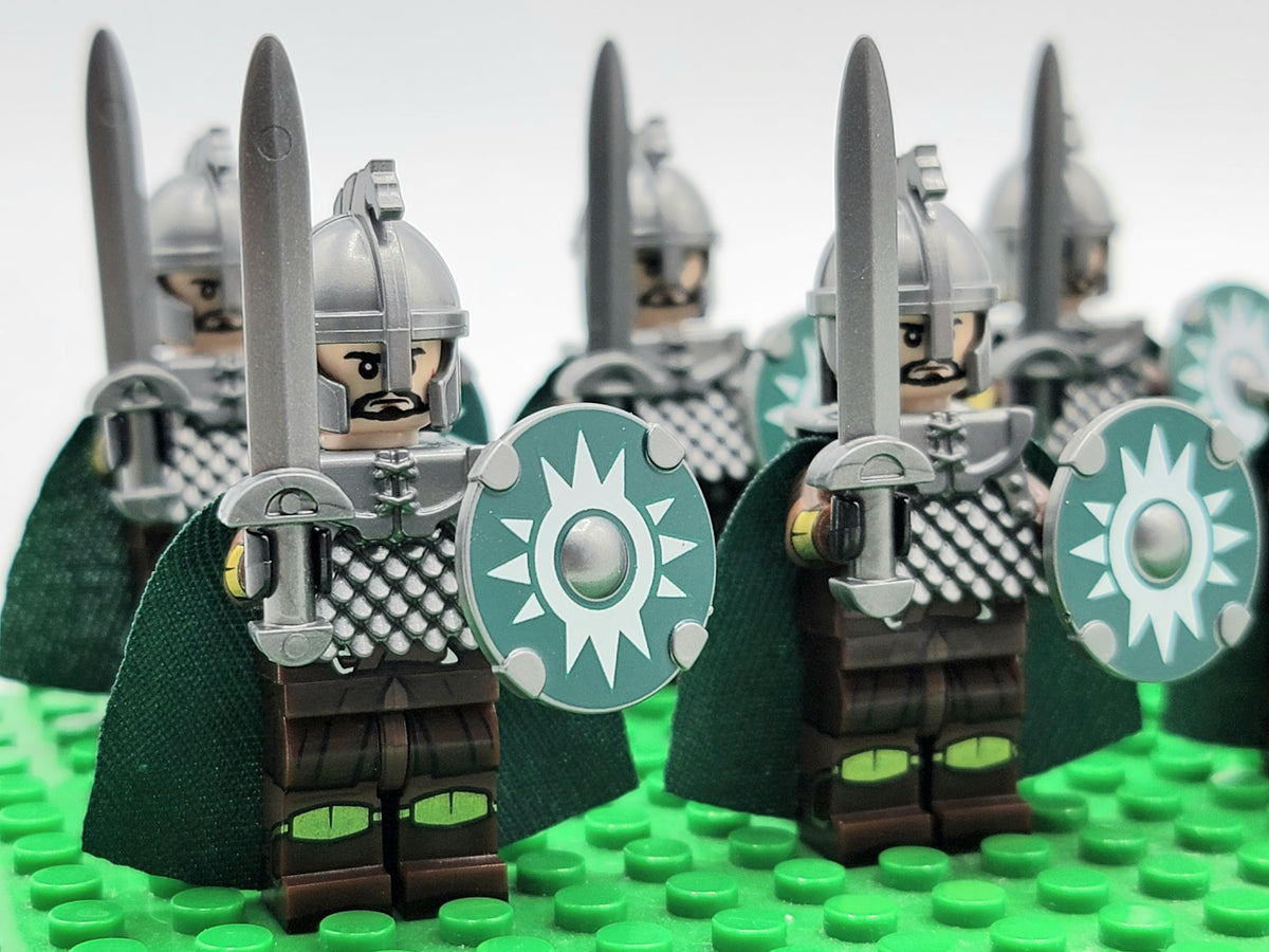 LOTR Rohan Royal Guards Heavy Longswords Army 10 Minifigures Set