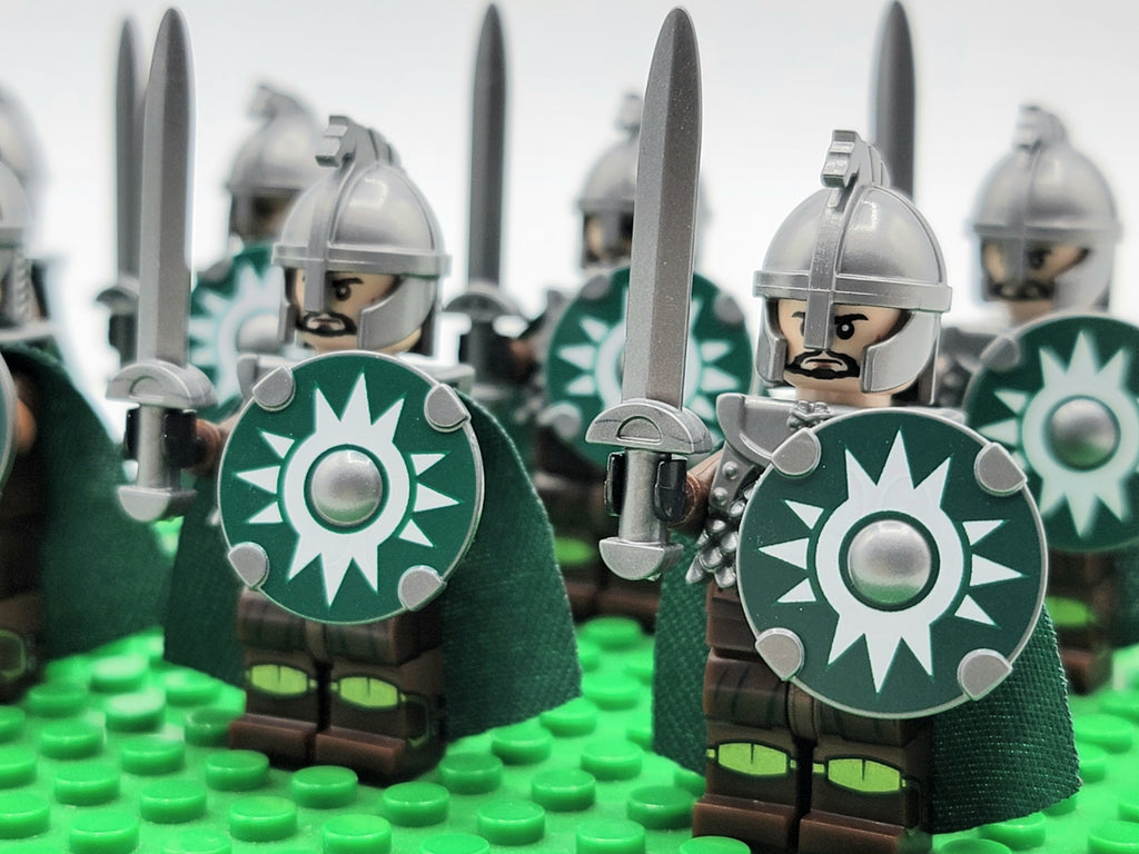 LOTR Rohan Royal Guards Heavy Longswords Army 10 Minifigures Set