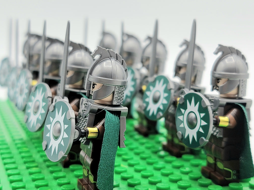 LOTR Rohan Royal Guards Heavy Longswords Army 10 Minifigures Set
