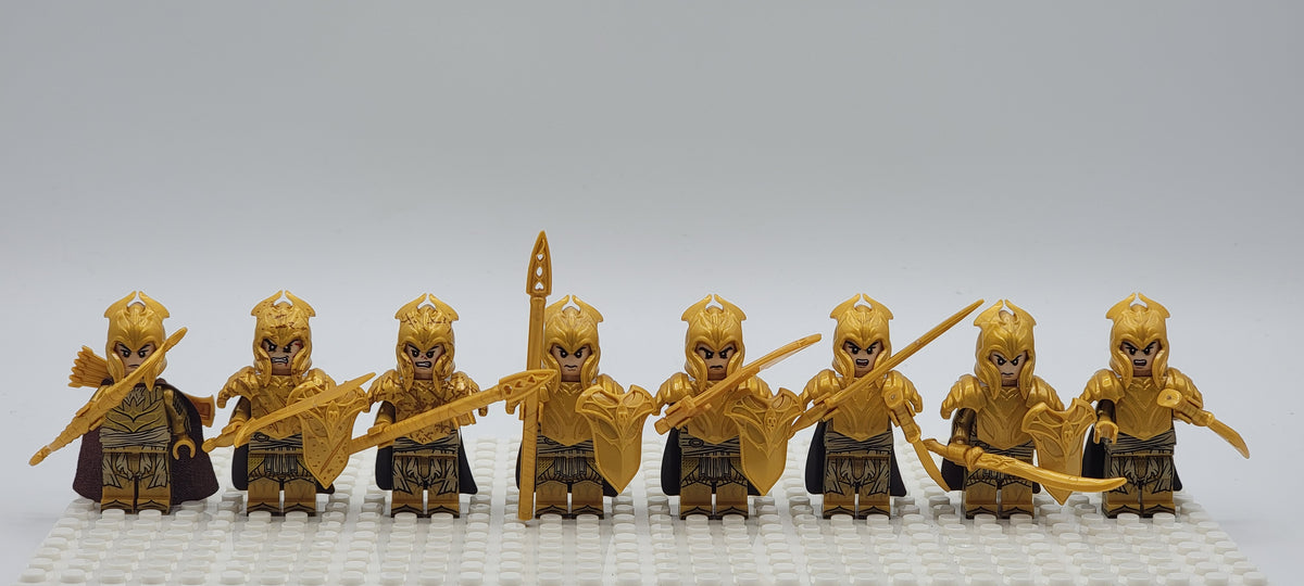 LOTR Mirkwood Elves Infantry Assortment Army 8 Minifigures Set XH